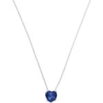 Collana in argento con cuore blu